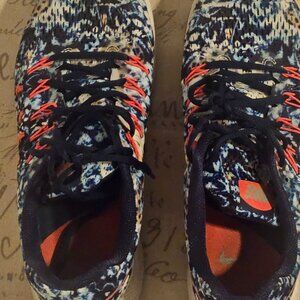 Nike Air Zoom Pegasus 33 Sneakers Shoe Mens 9.5Jungle Blue Orange Tye Dyed Funky